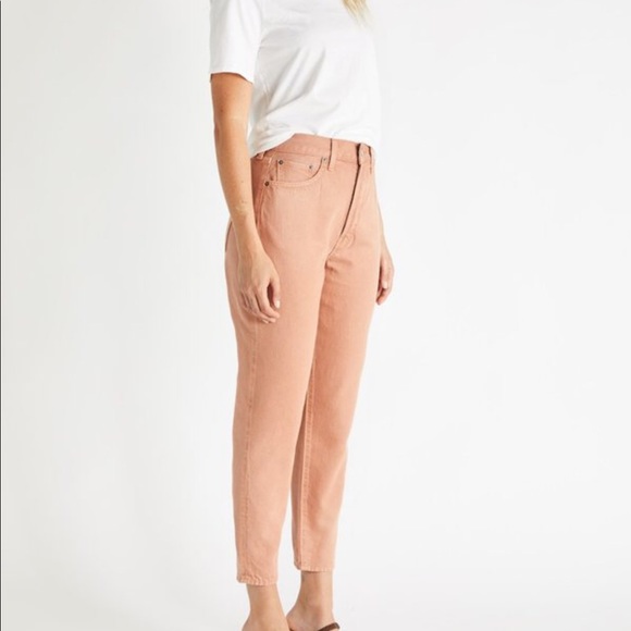 NWT Ètica Alex crop coffee button fly jeans 27 - Picture 4 of 8